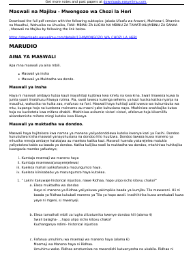 Maswali na Majibu - Mwongozo wa Chozi la Heri (1).pdf